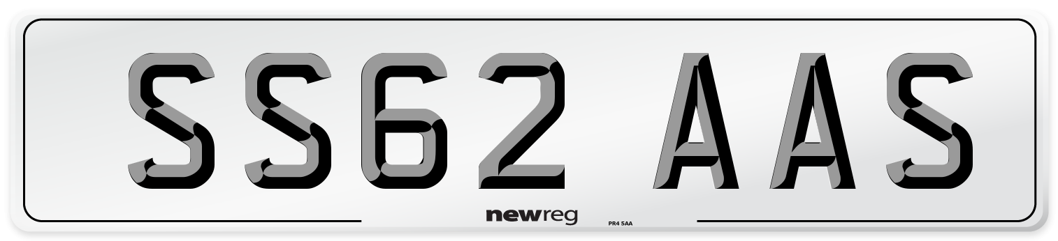 SS62 AAS Number Plate from New Reg